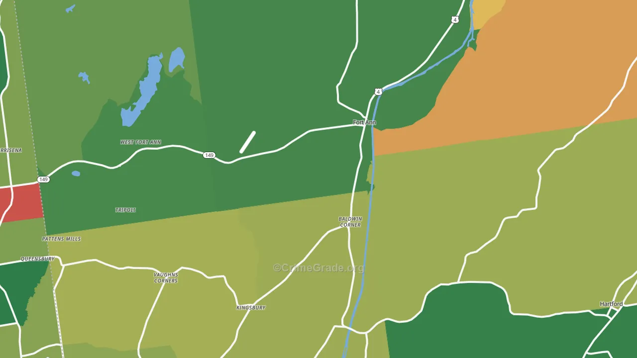 Fort Ann, NY Map of Assault Rates