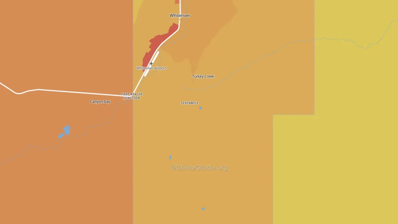 Fort Apache, AZ Map of Assault Rates