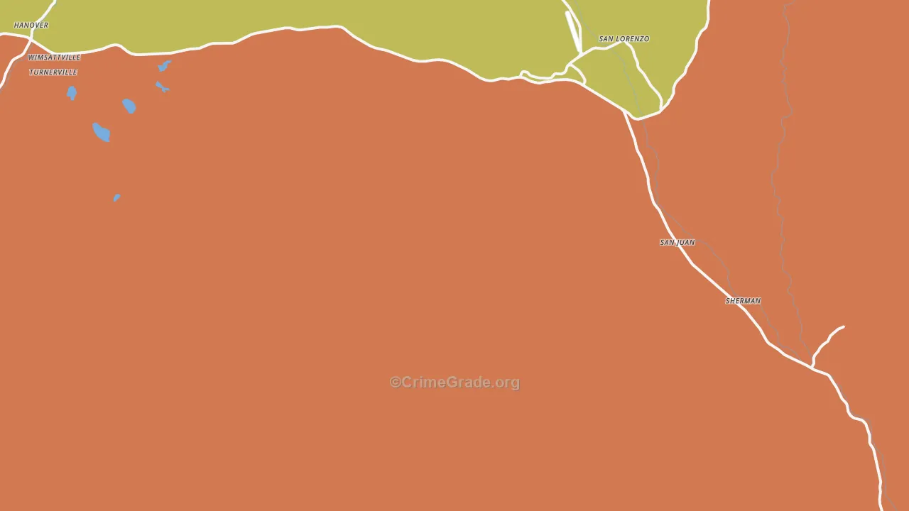 Fort Bayard, NM Map of Assault Rates