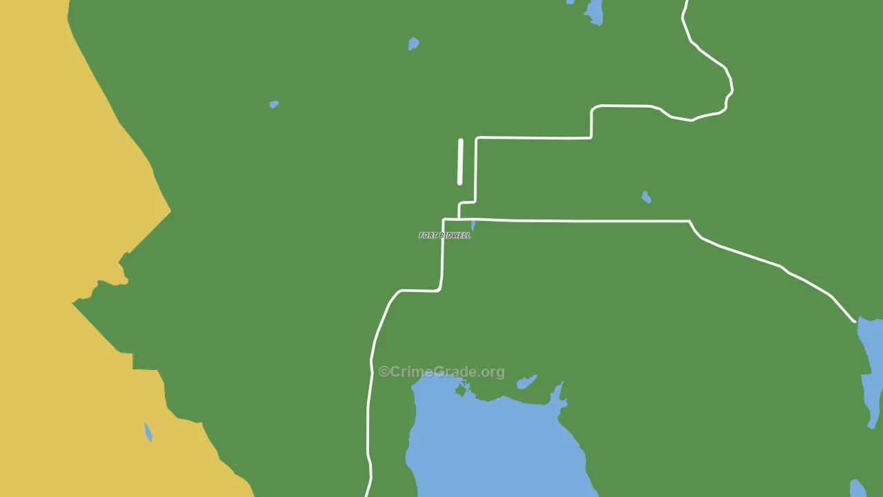 Fort Bidwell, CA Map of Assault Rates