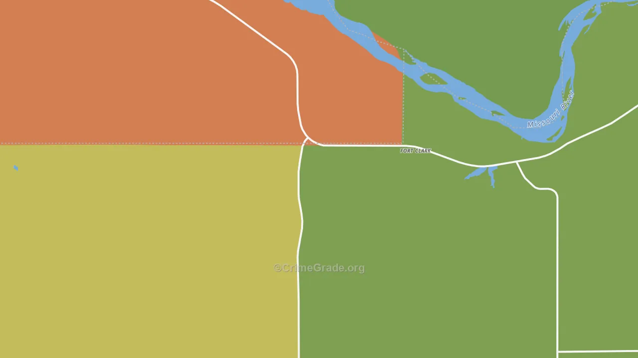 Fort Clark, ND Map of Assault Rates