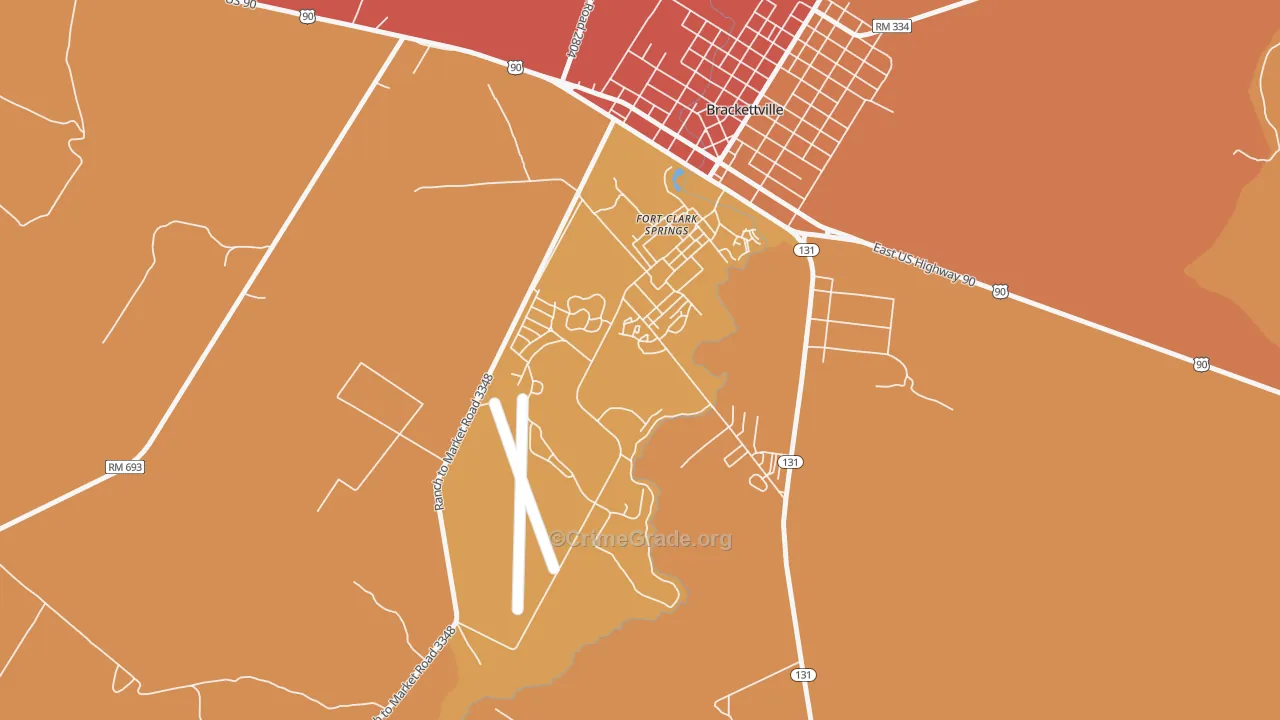 Fort Clark Springs, TX Map of Assault Rates