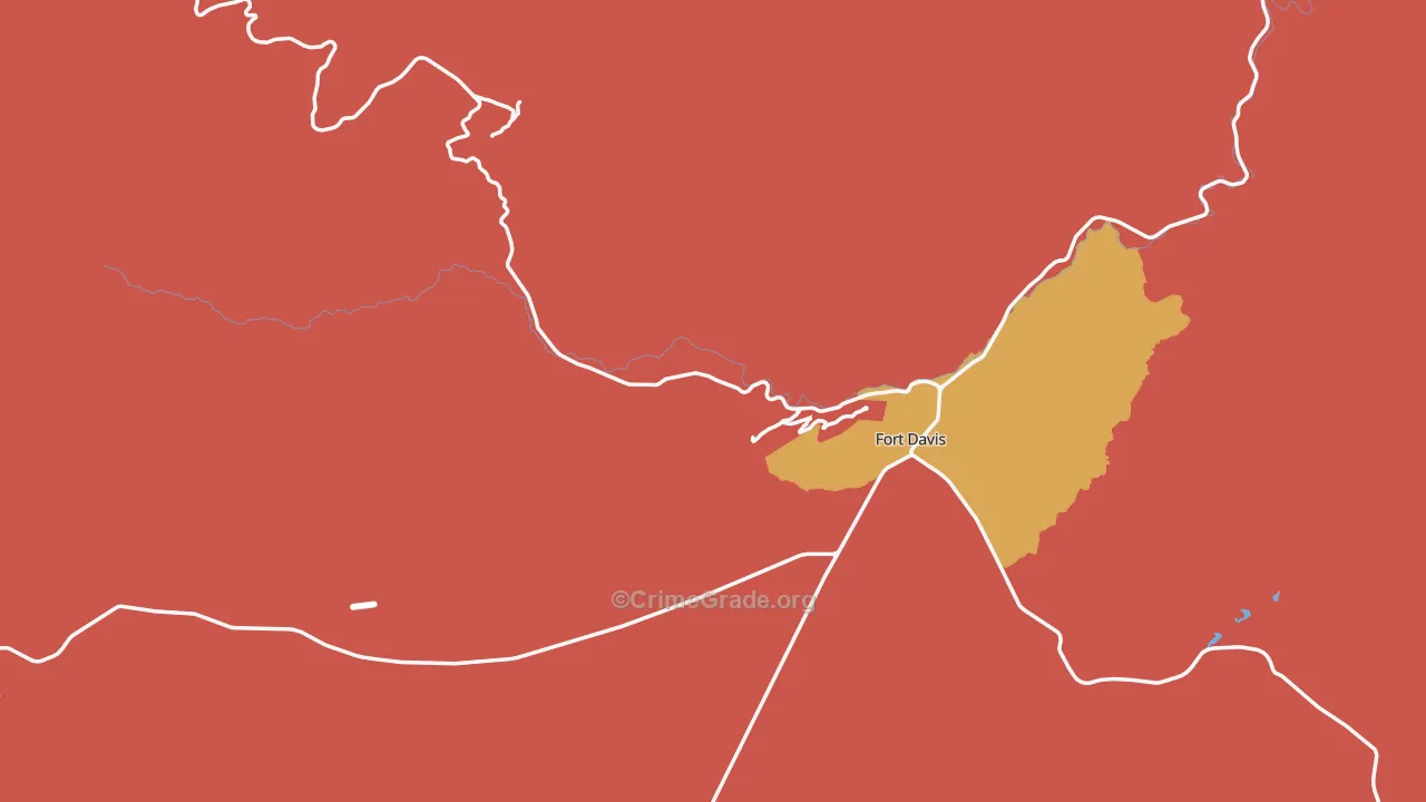 Fort Davis, TX Map of Assault Rates