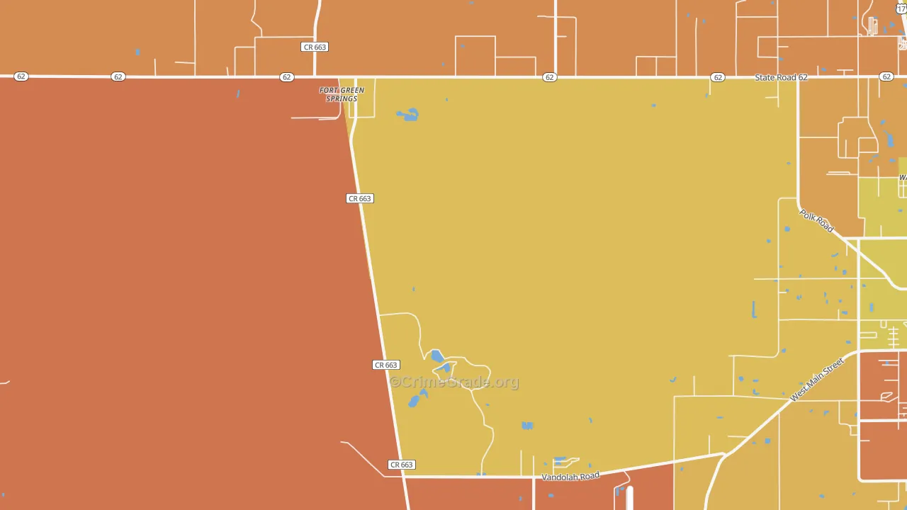 Fort Green Springs, FL Map of Assault Rates