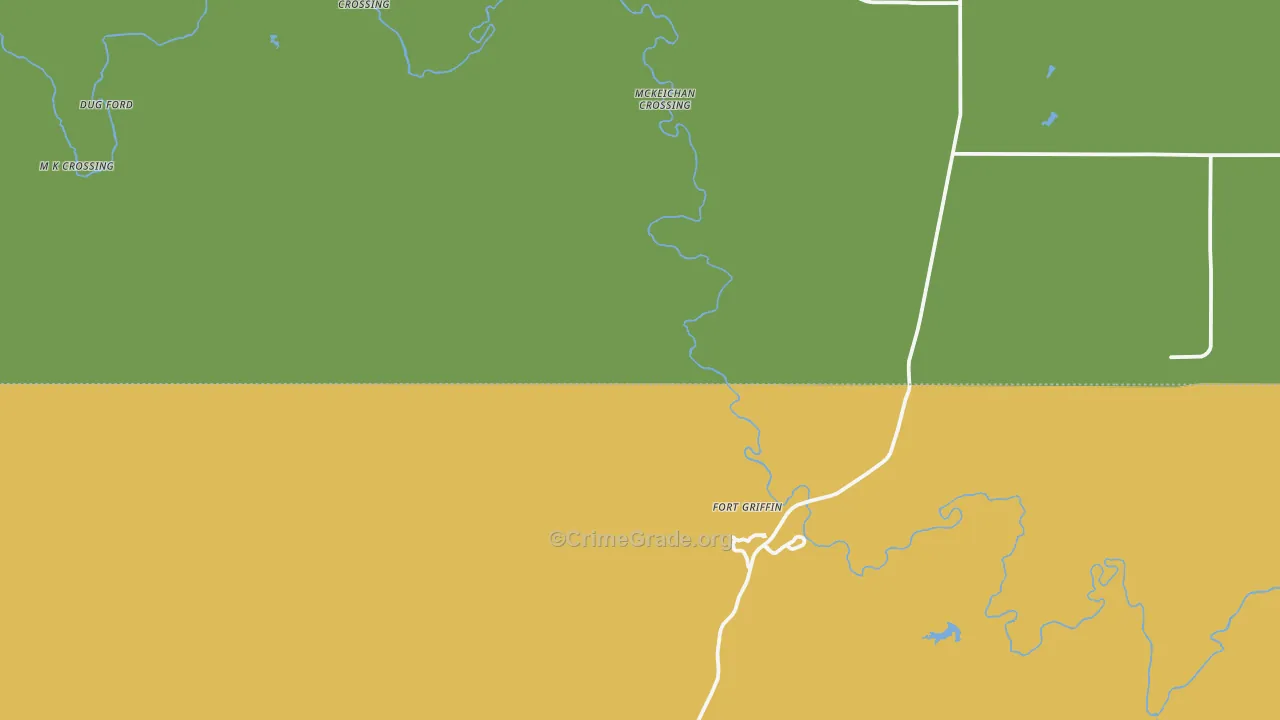 Fort Griffin, TX Map of Assault Rates