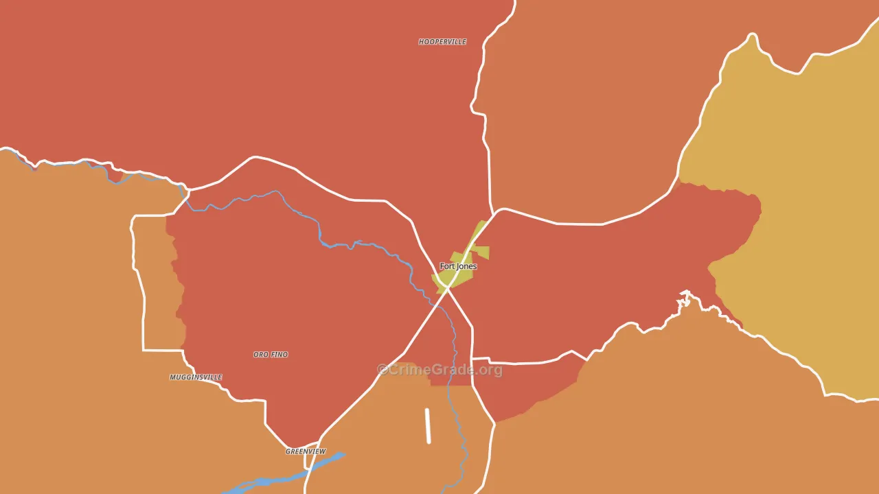 Fort Jones, CA Map of Assault Rates