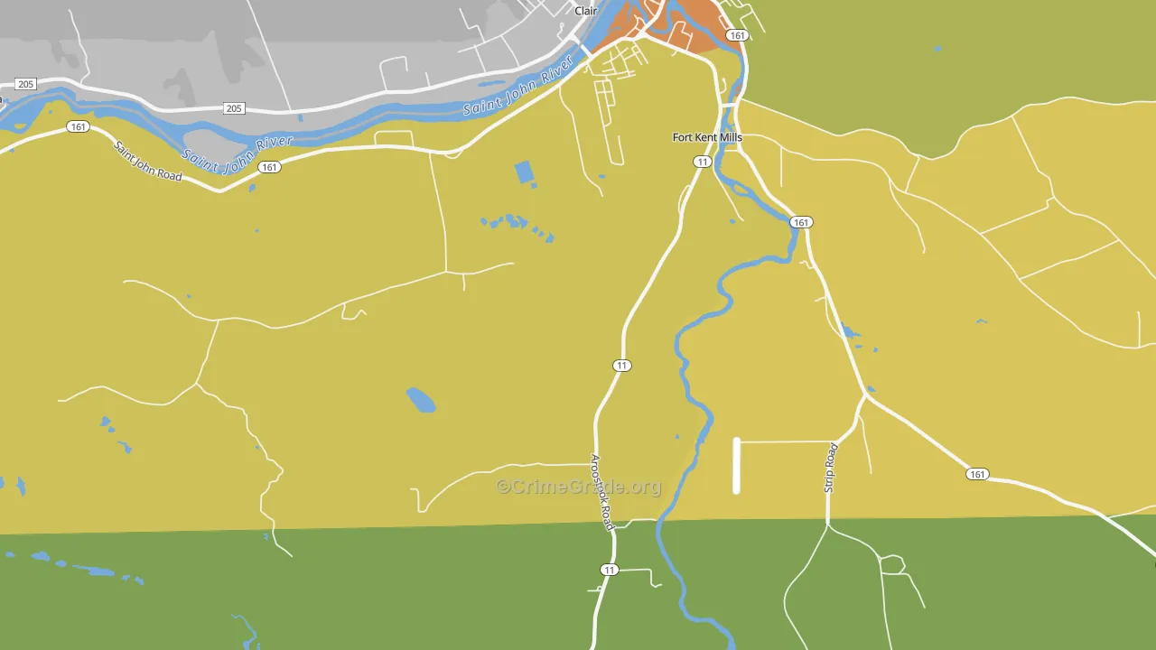 Fort Kent Village, ME Map of Assault Rates