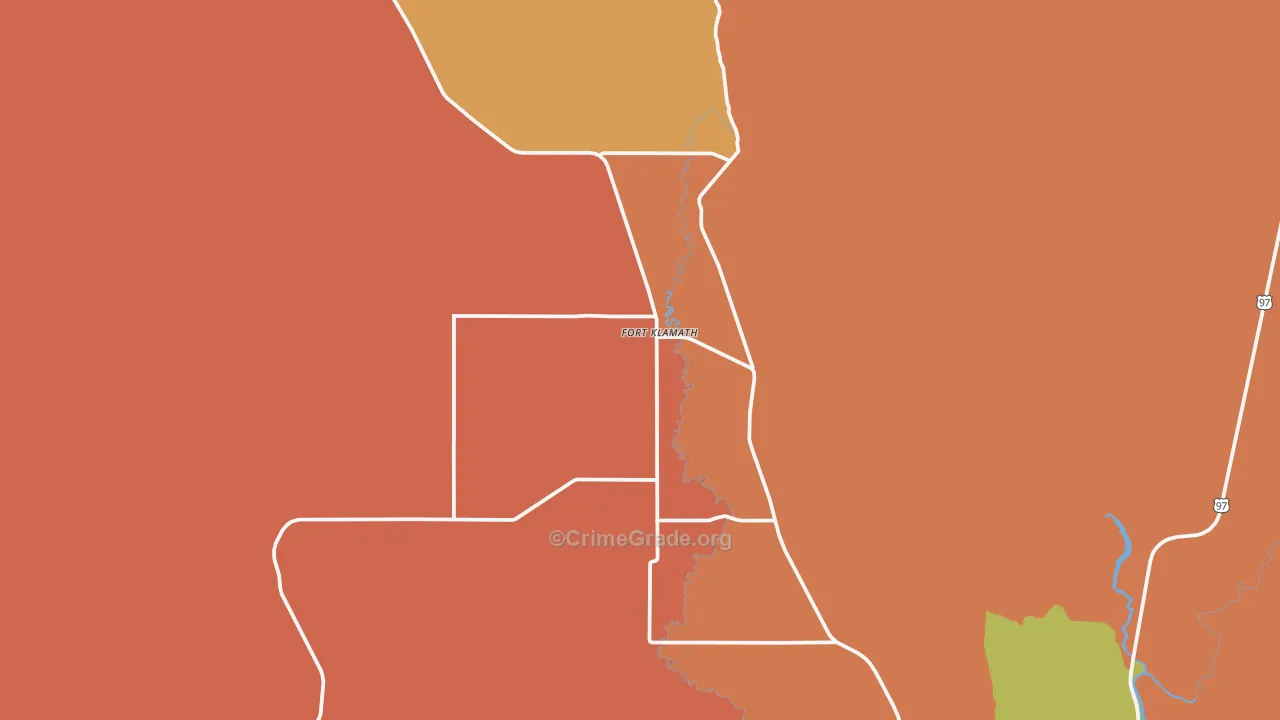 Fort Klamath, OR Map of Assault Rates