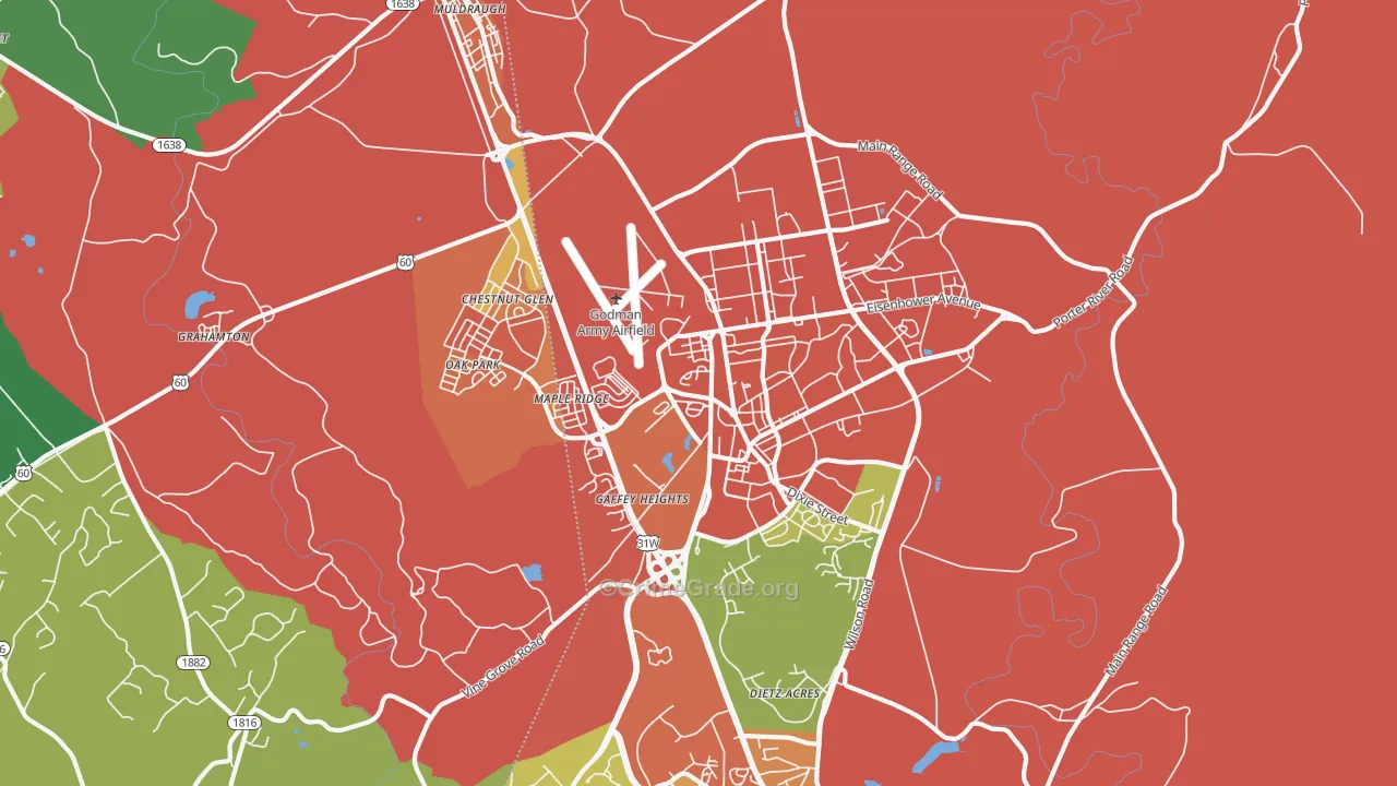 Fort Knox, KY Map of Assault Rates
