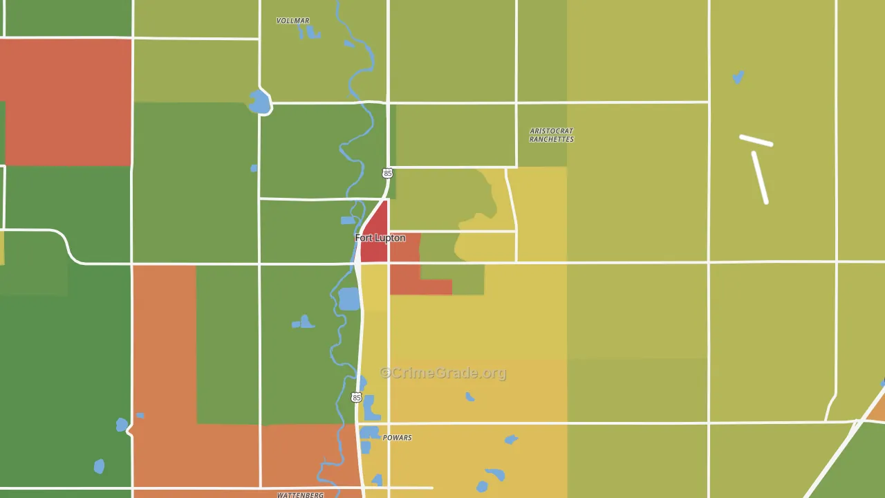 Fort Lupton, CO Map of Assault Rates