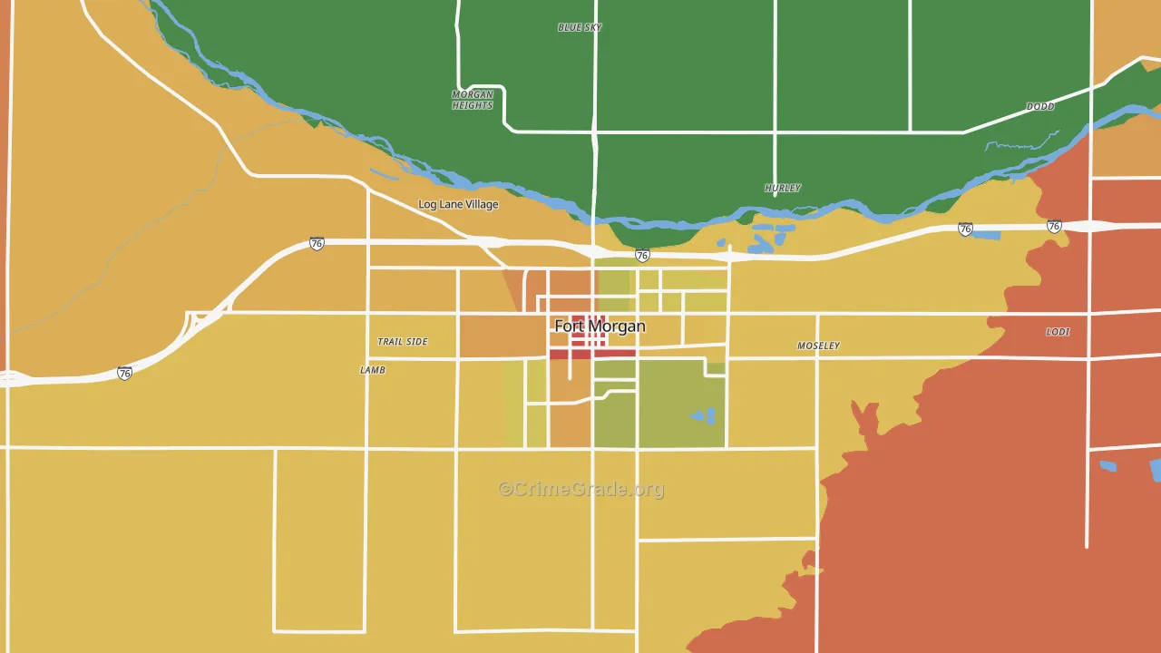 Fort Morgan, CO Map of Assault Rates