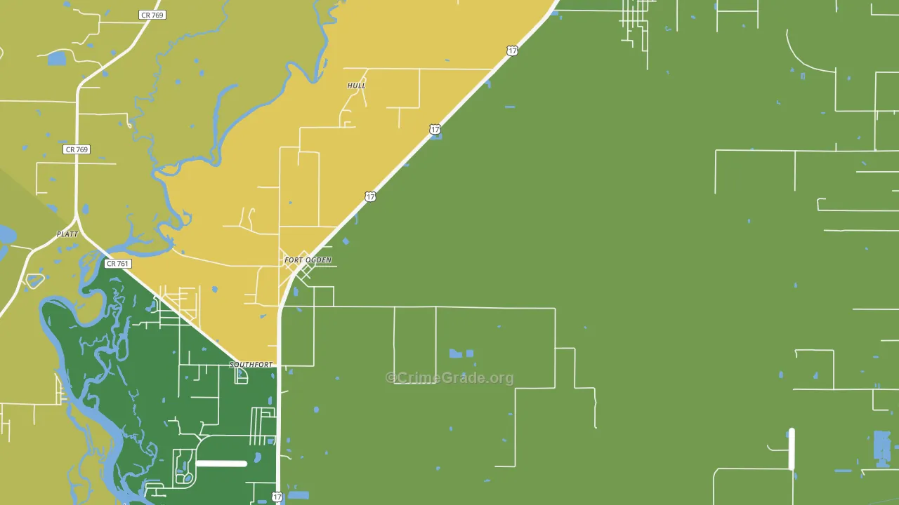 Fort Ogden, FL Map of Assault Rates