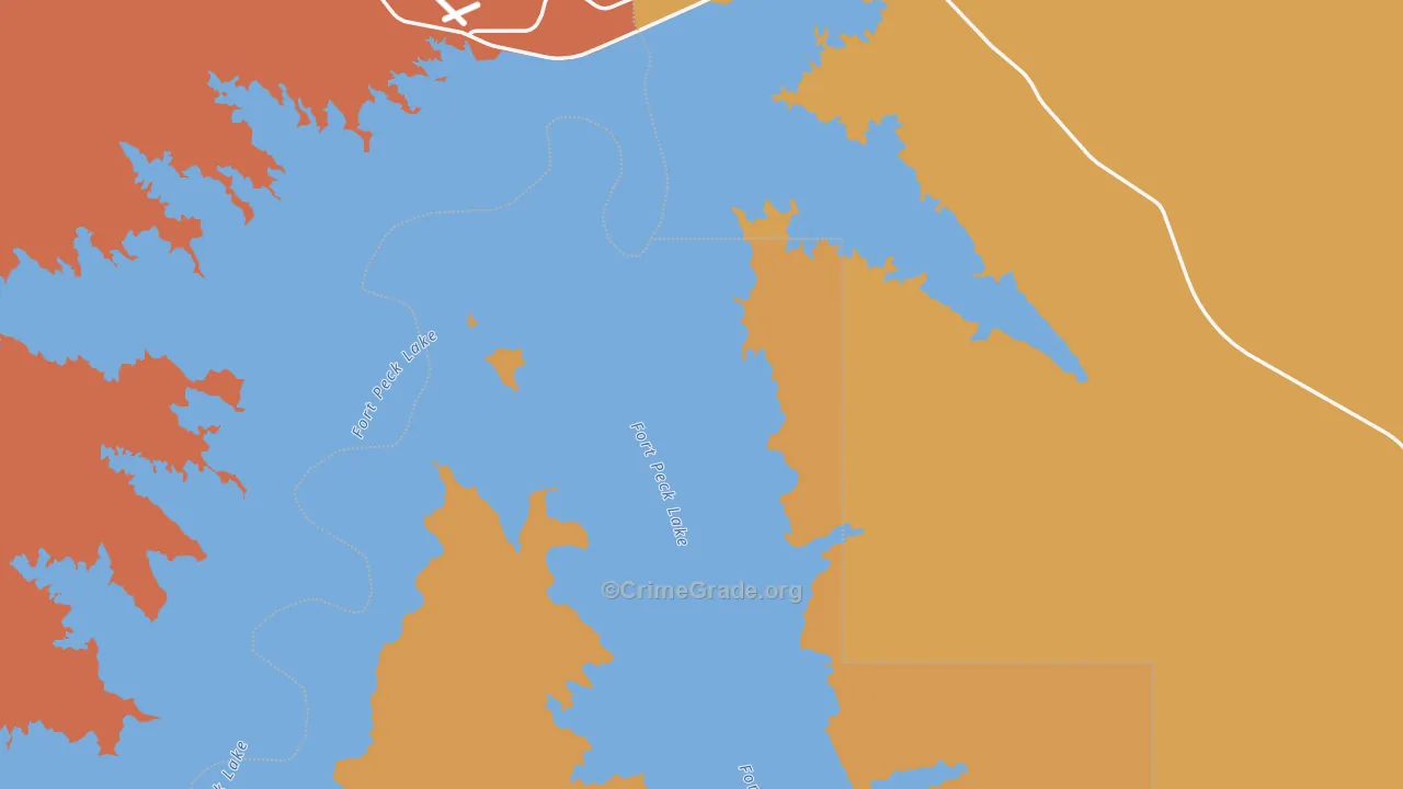 Fort Peck, MT Map of Assault Rates