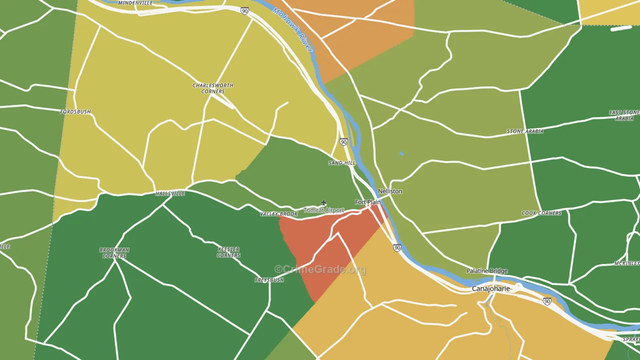 Fort Plain, NY Map of Assault Rates