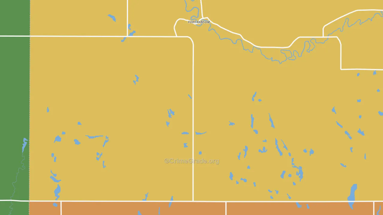 Fort Ransom, ND Map of Assault Rates