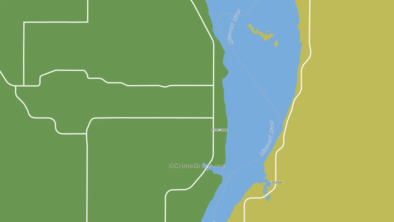 Fort Rice, ND Map of Assault Rates