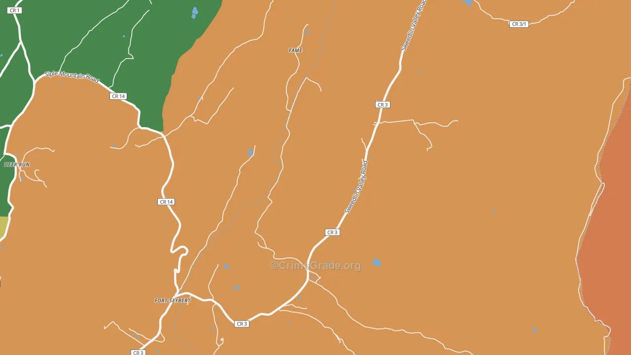 Fort Seybert, WV Map of Assault Rates