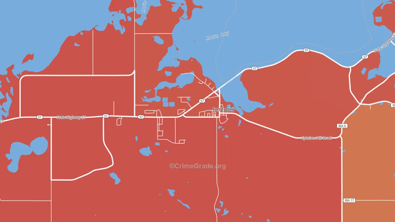 Fort Totten, ND Map of Assault Rates