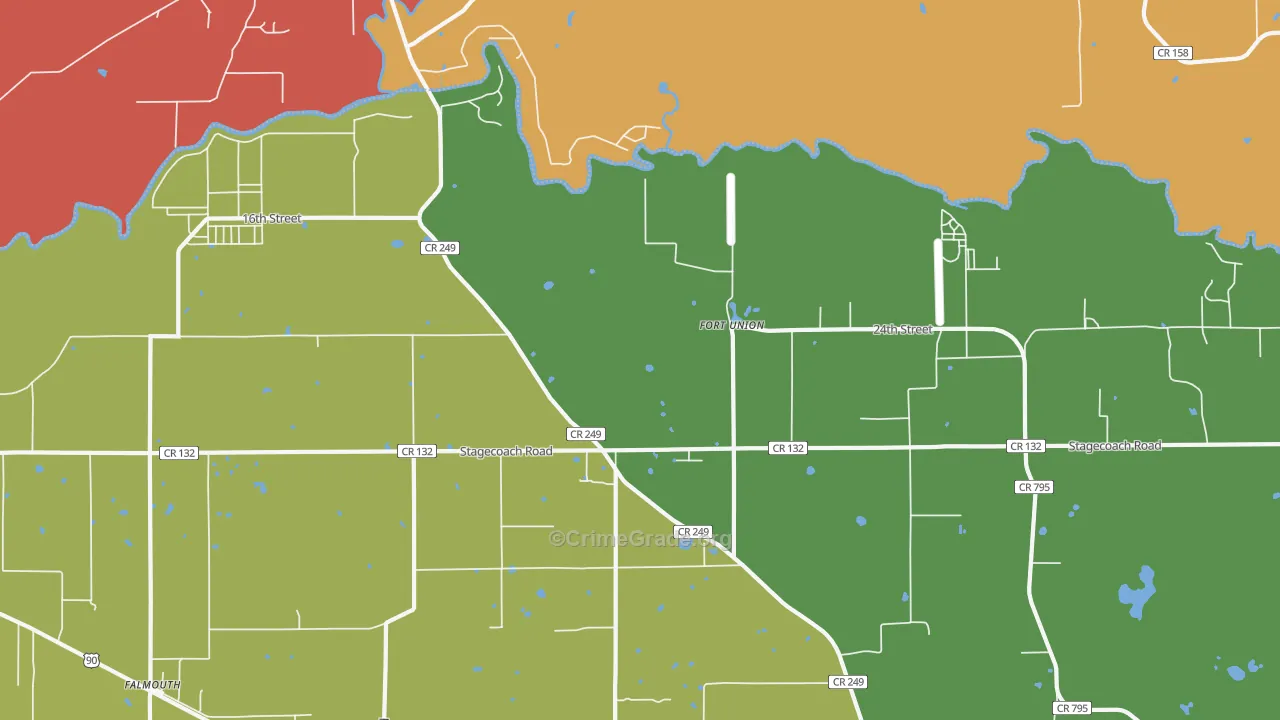 Fort Union, FL Map of Assault Rates