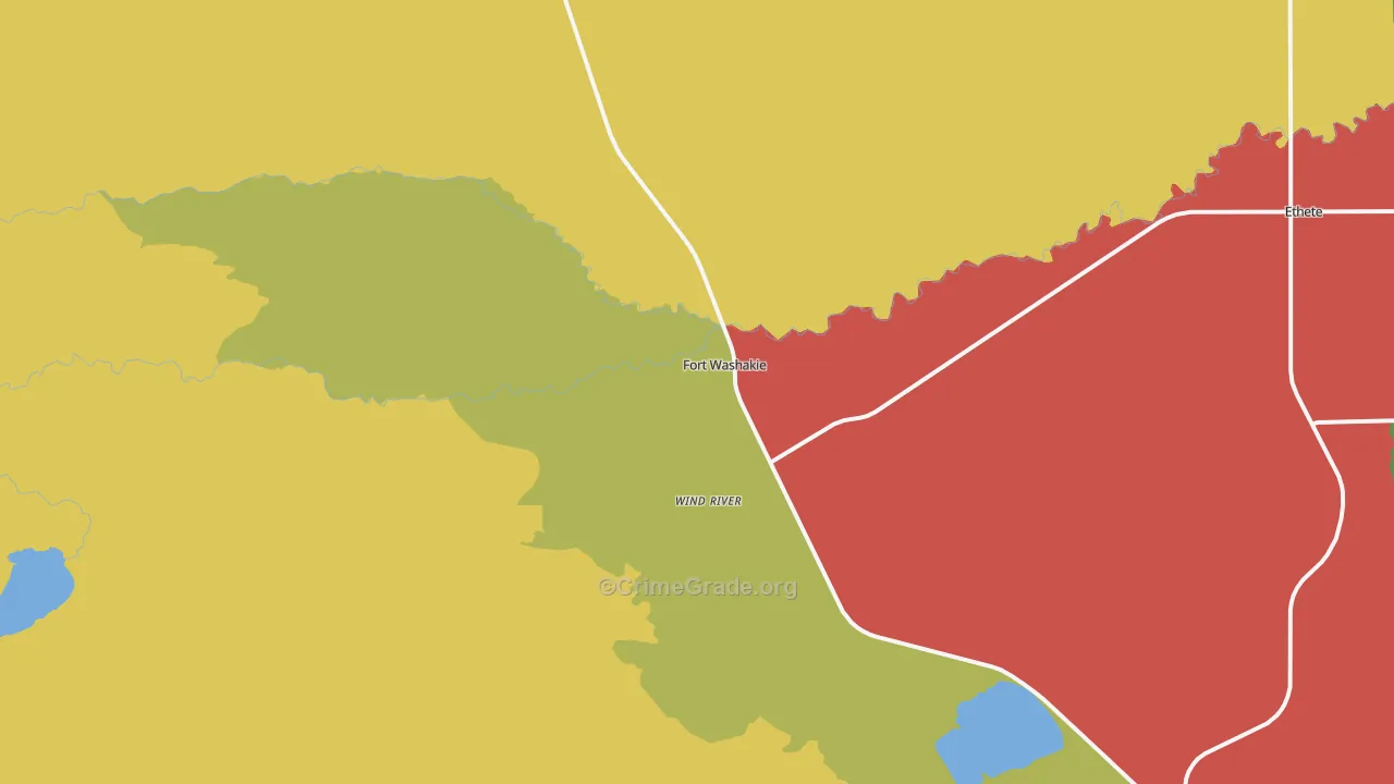 Fort Washakie, WY Map of Assault Rates