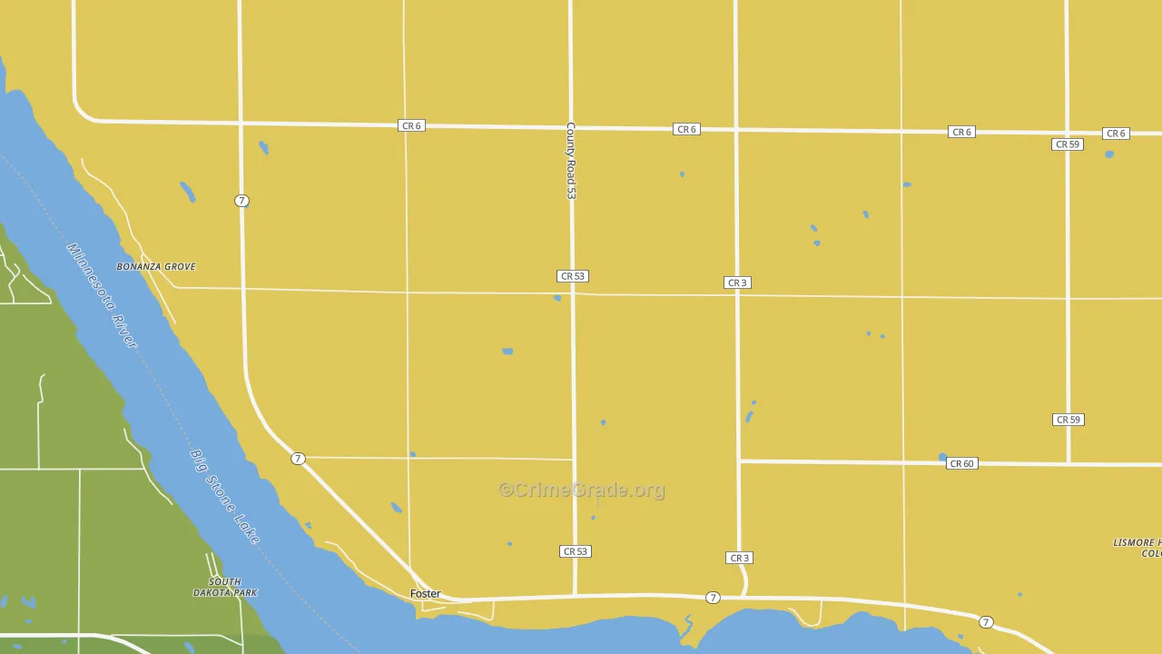Foster, MN Map of Assault Rates