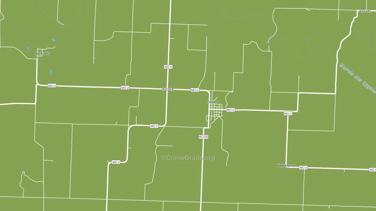 Foster, MO Map of Assault Rates