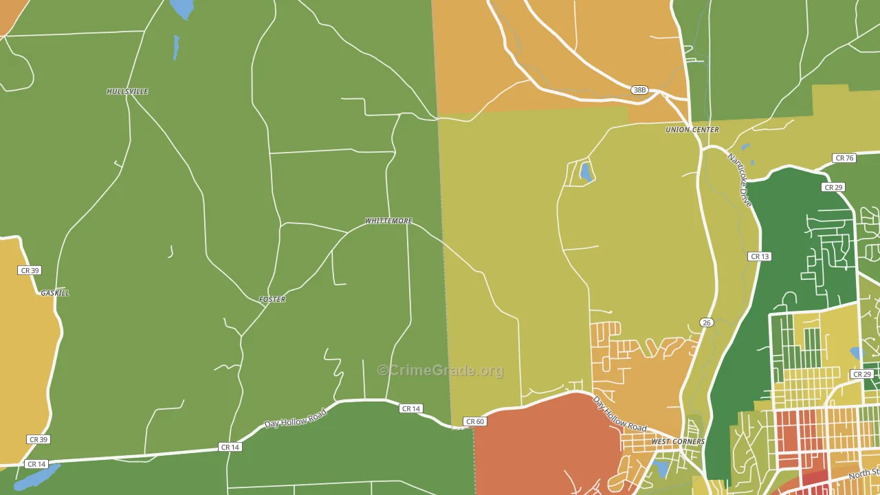 Foster, NY Map of Assault Rates