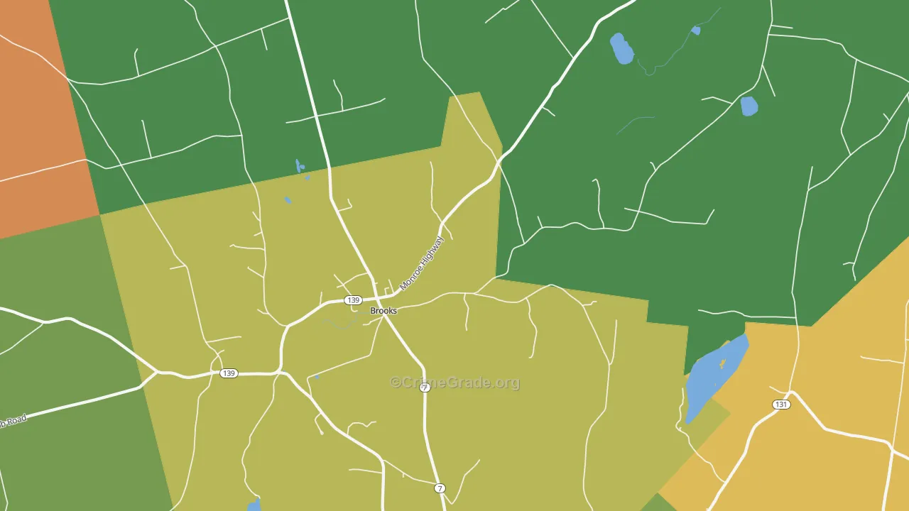 Fosters Corner, ME Map of Assault Rates