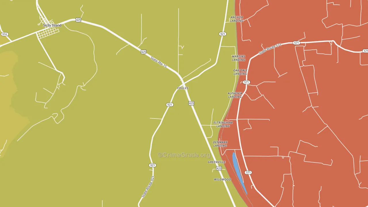 Foules, LA Map of Assault Rates