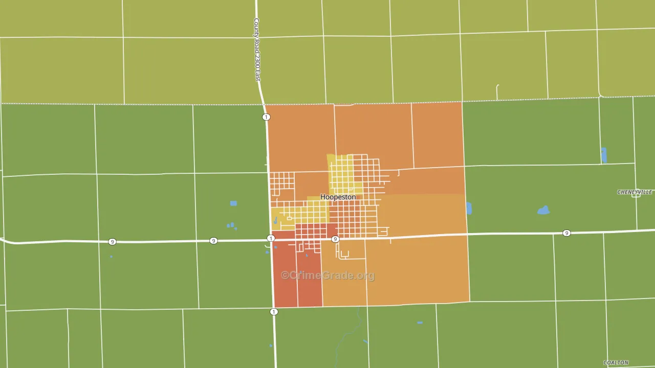 Fountain Creek, IL Map of Assault Rates