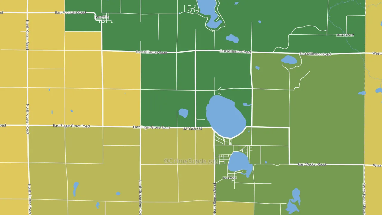 Fountain, MI Map of Assault Rates