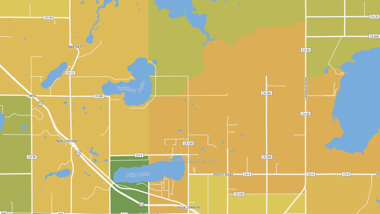 Four Corners, MN Map of Assault Rates