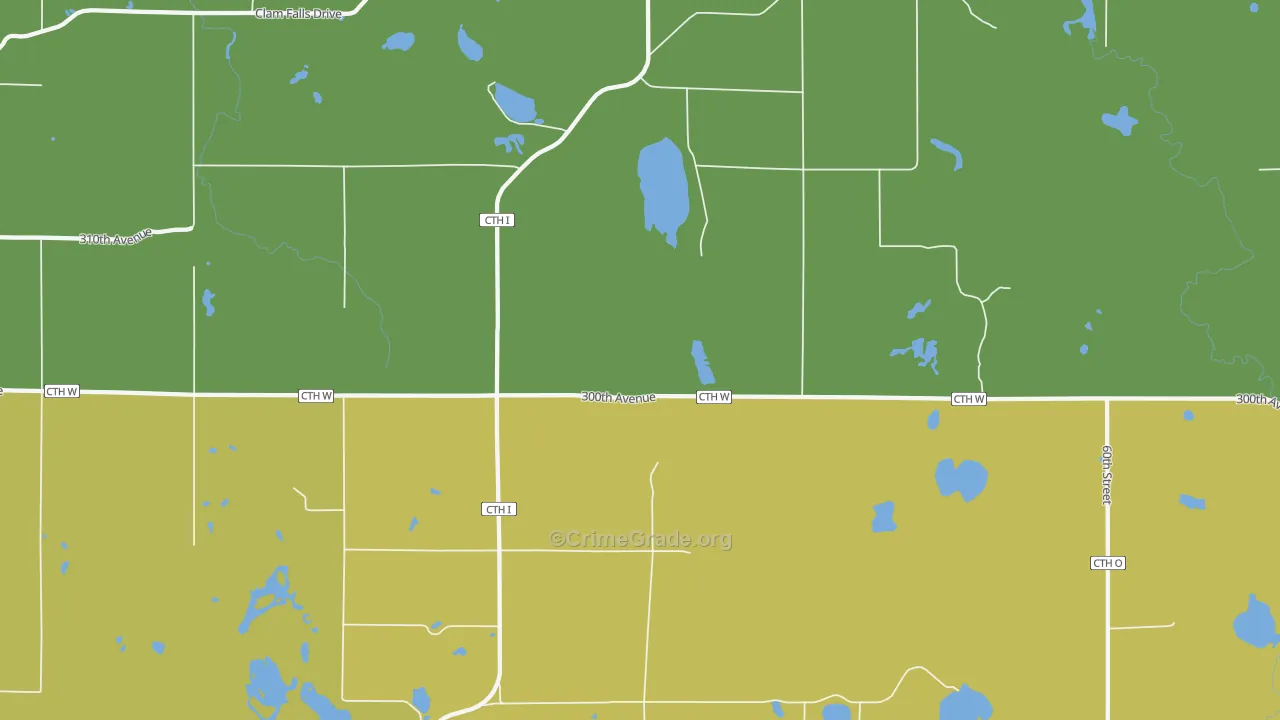 Four Corners, WI Map of Assault Rates