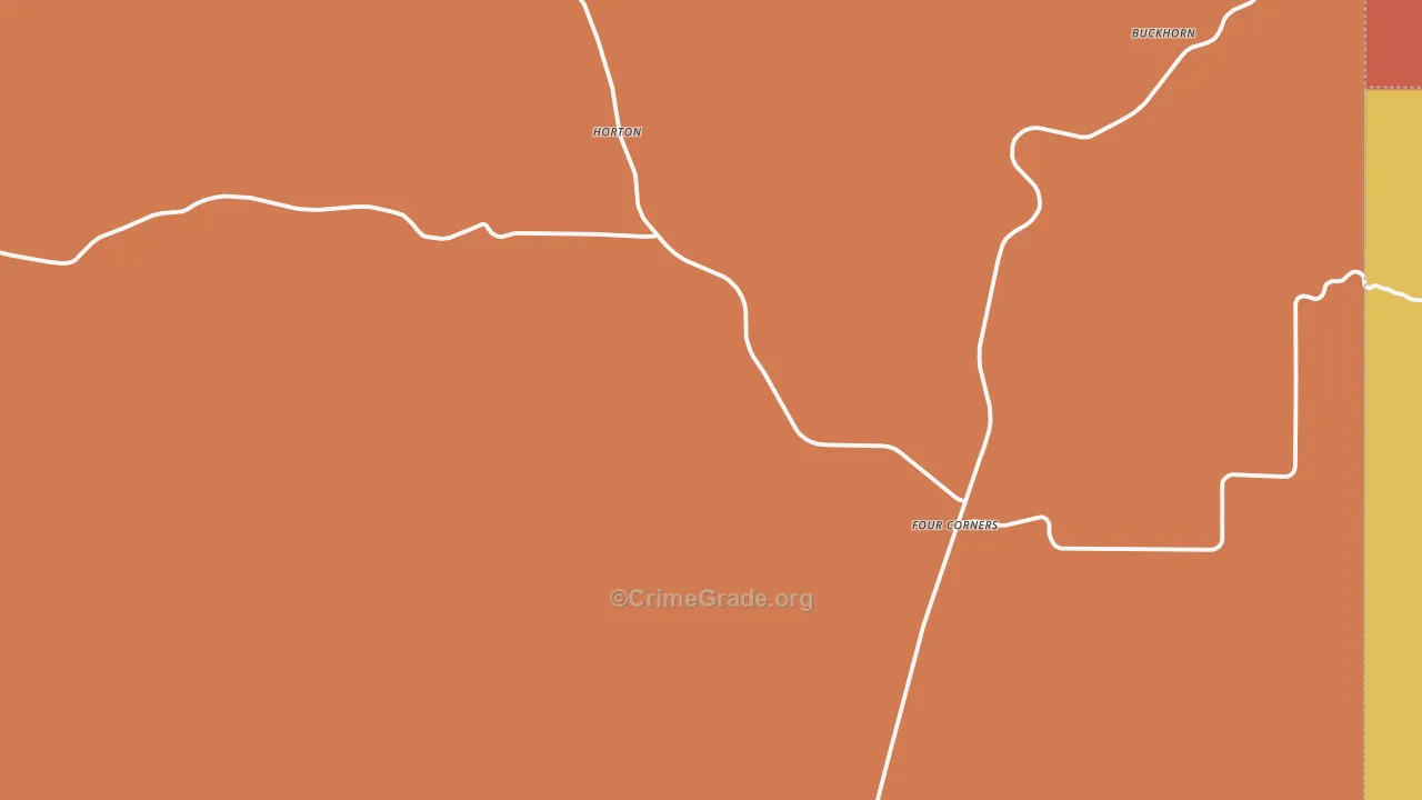 Four Corners, WY Map of Assault Rates