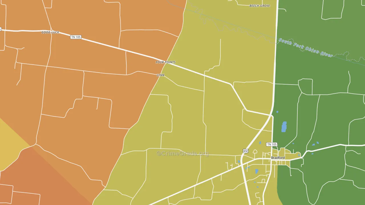 Four Point, TN Map of Assault Rates