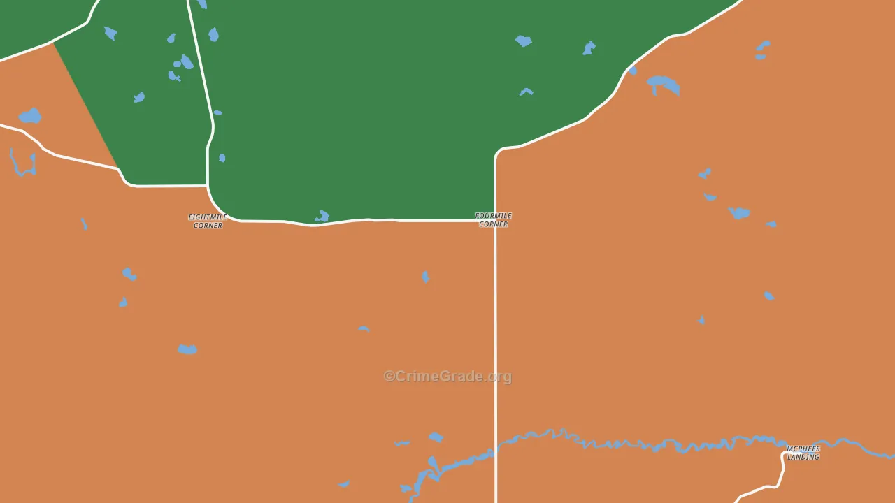 Fourmile Corner, MI Map of Assault Rates