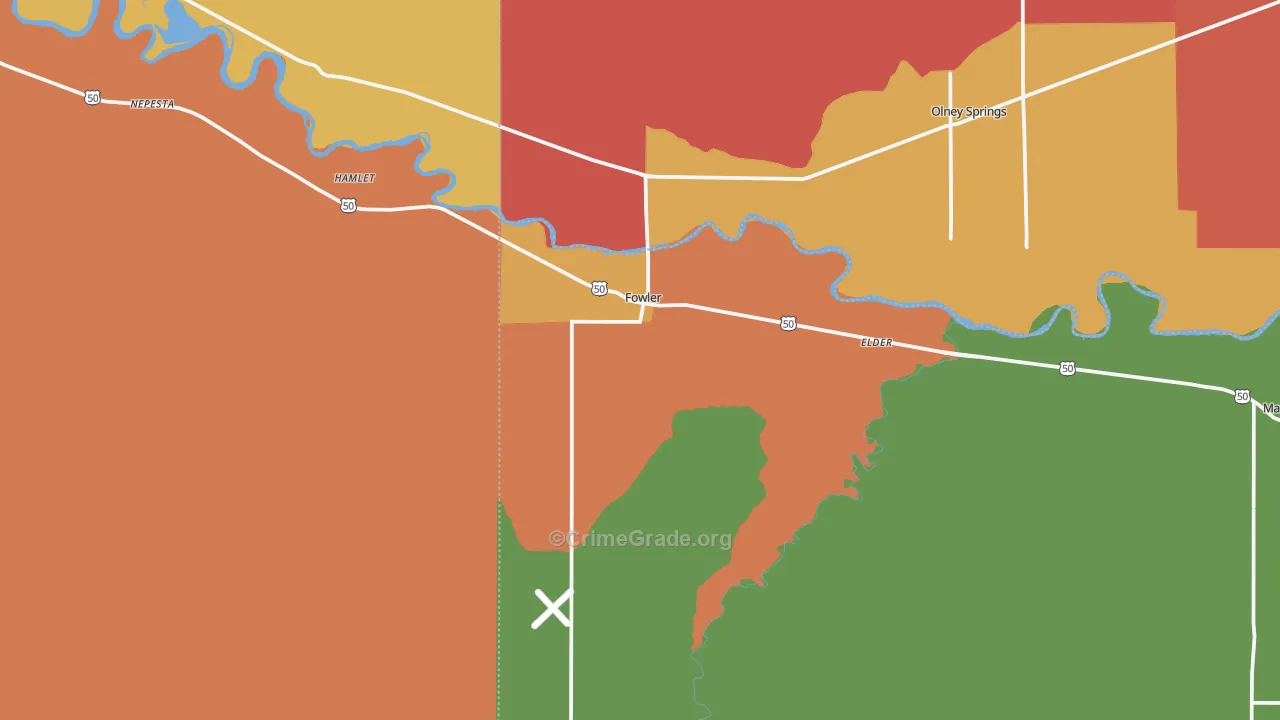 Fowler, CO Map of Assault Rates