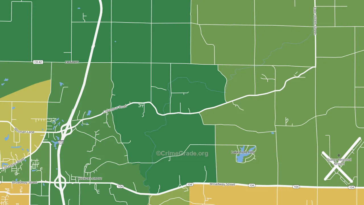 Fowler, IL Map of Assault Rates
