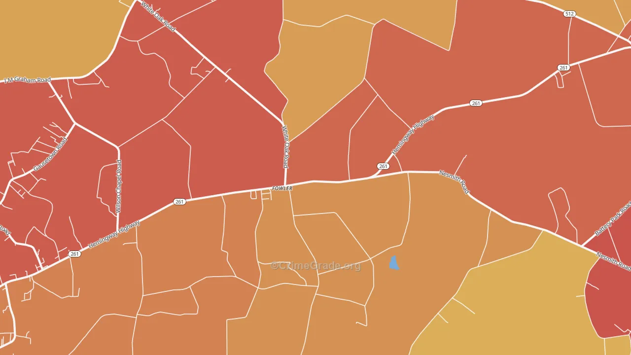 Fowler, SC Map of Assault Rates
