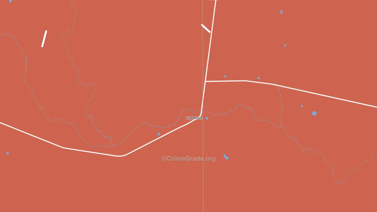 Fowlerton, TX Map of Assault Rates