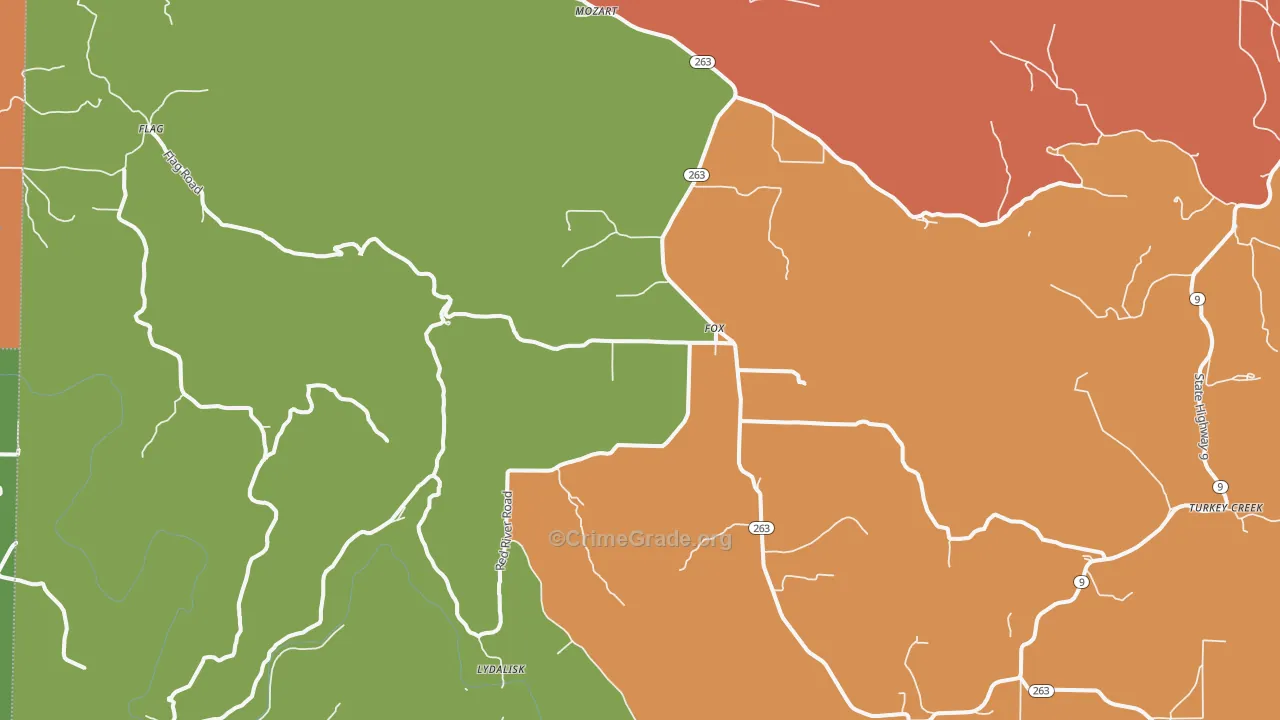 Fox, AR Map of Assault Rates