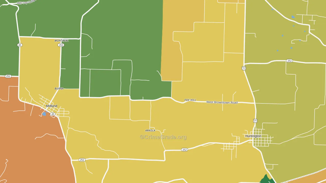 Fox Hill, AR Map of Assault Rates