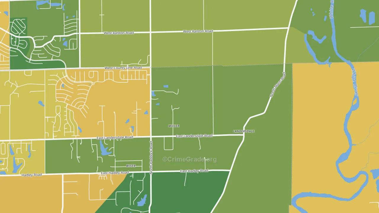 Fox Hill, IN Map of Assault Rates