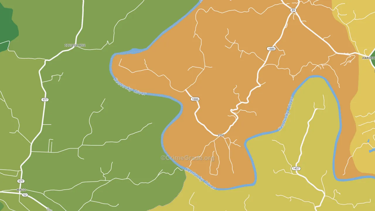 Fox, KY Map of Assault Rates