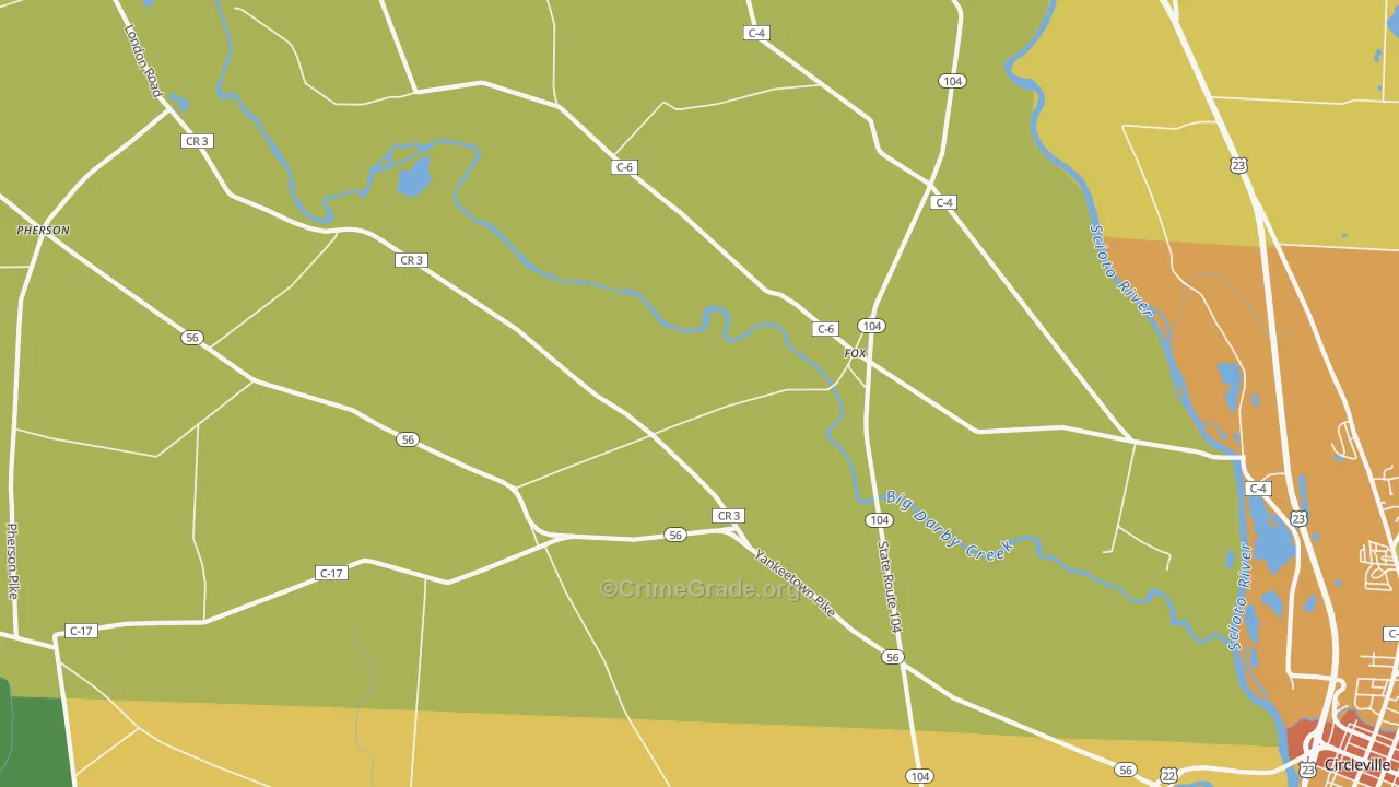 Fox, OH Map of Assault Rates