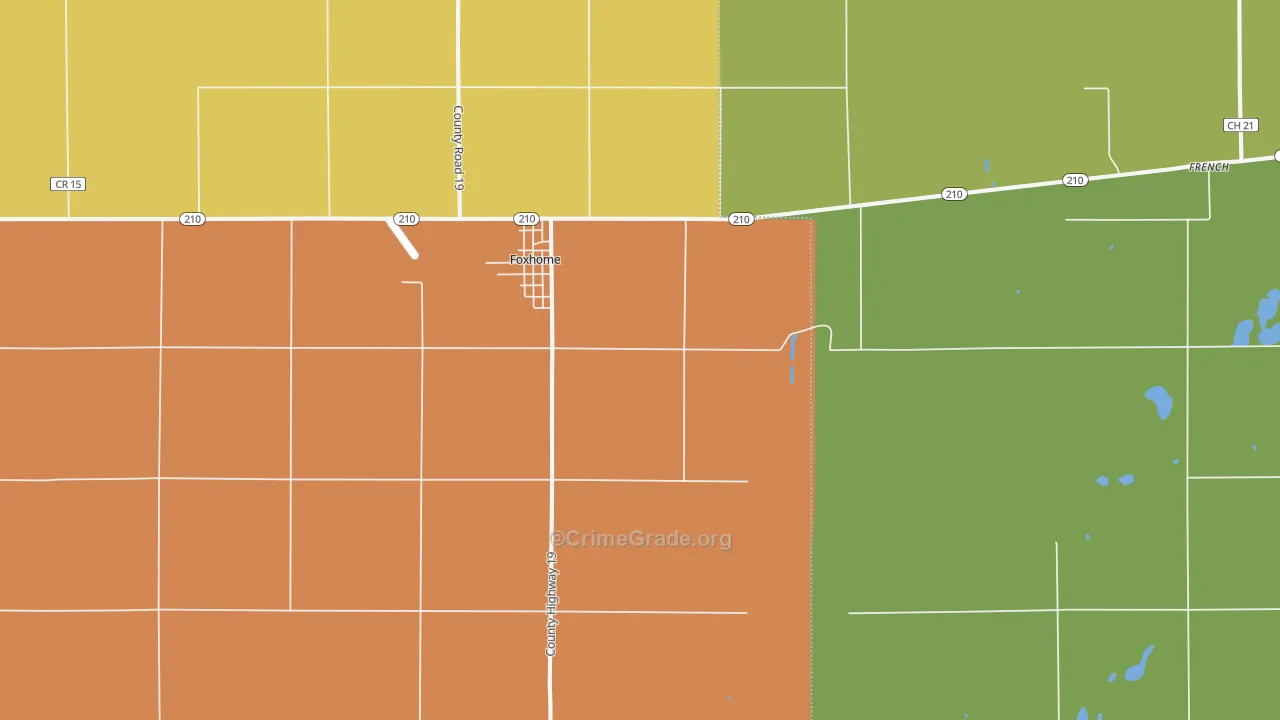 Foxhome, MN Map of Assault Rates