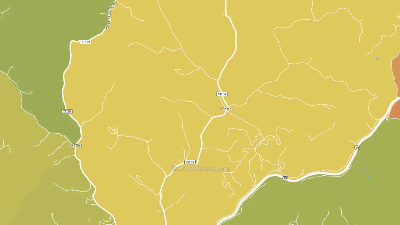 Frame, WV Map of Assault Rates