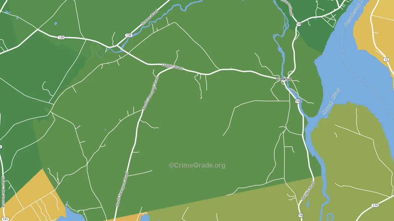 Frankfort, ME Map of Assault Rates