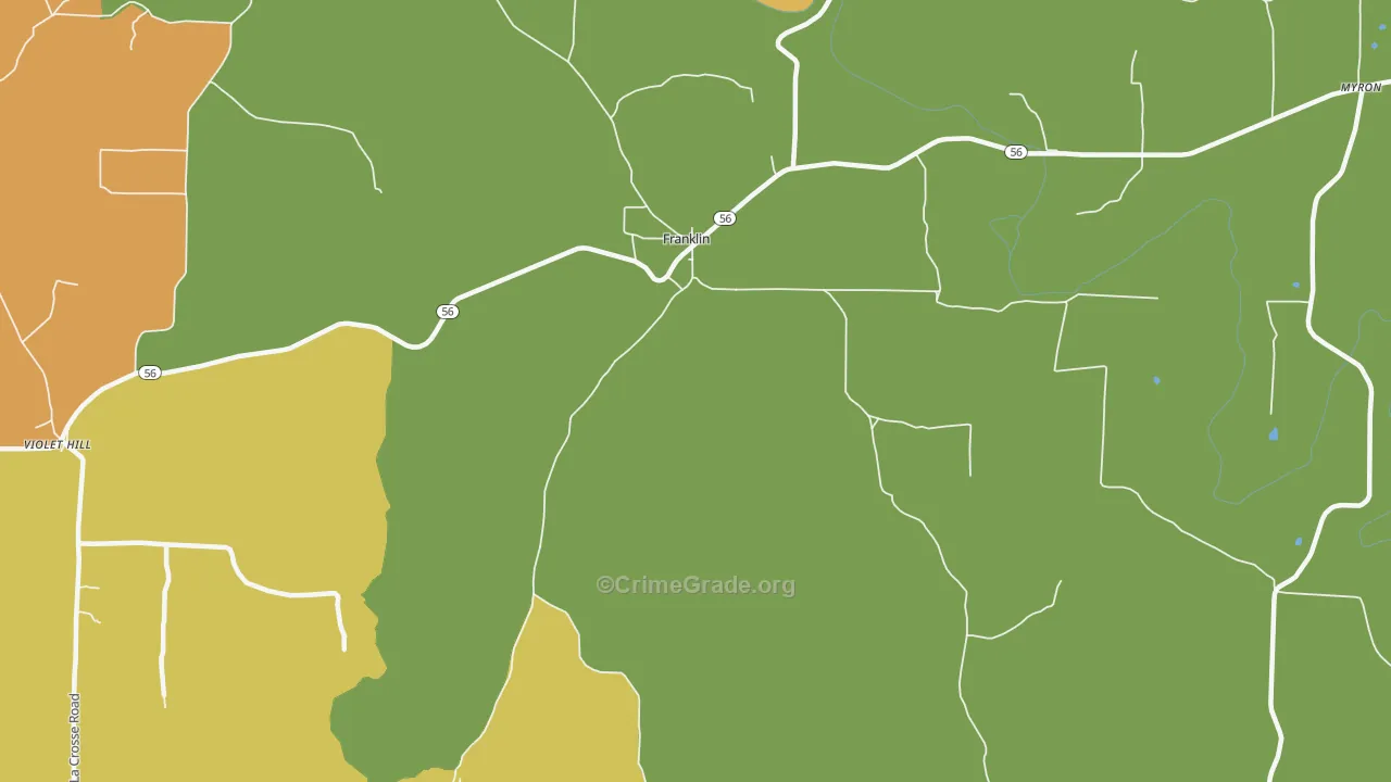 Franklin, AR Map of Assault Rates