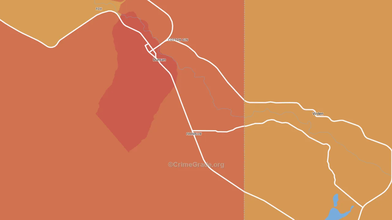 Franklin, AZ Map of Assault Rates